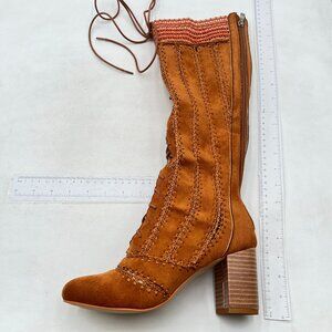 SOLD ON DEPOP Stylish Tan Over the Knee Boots